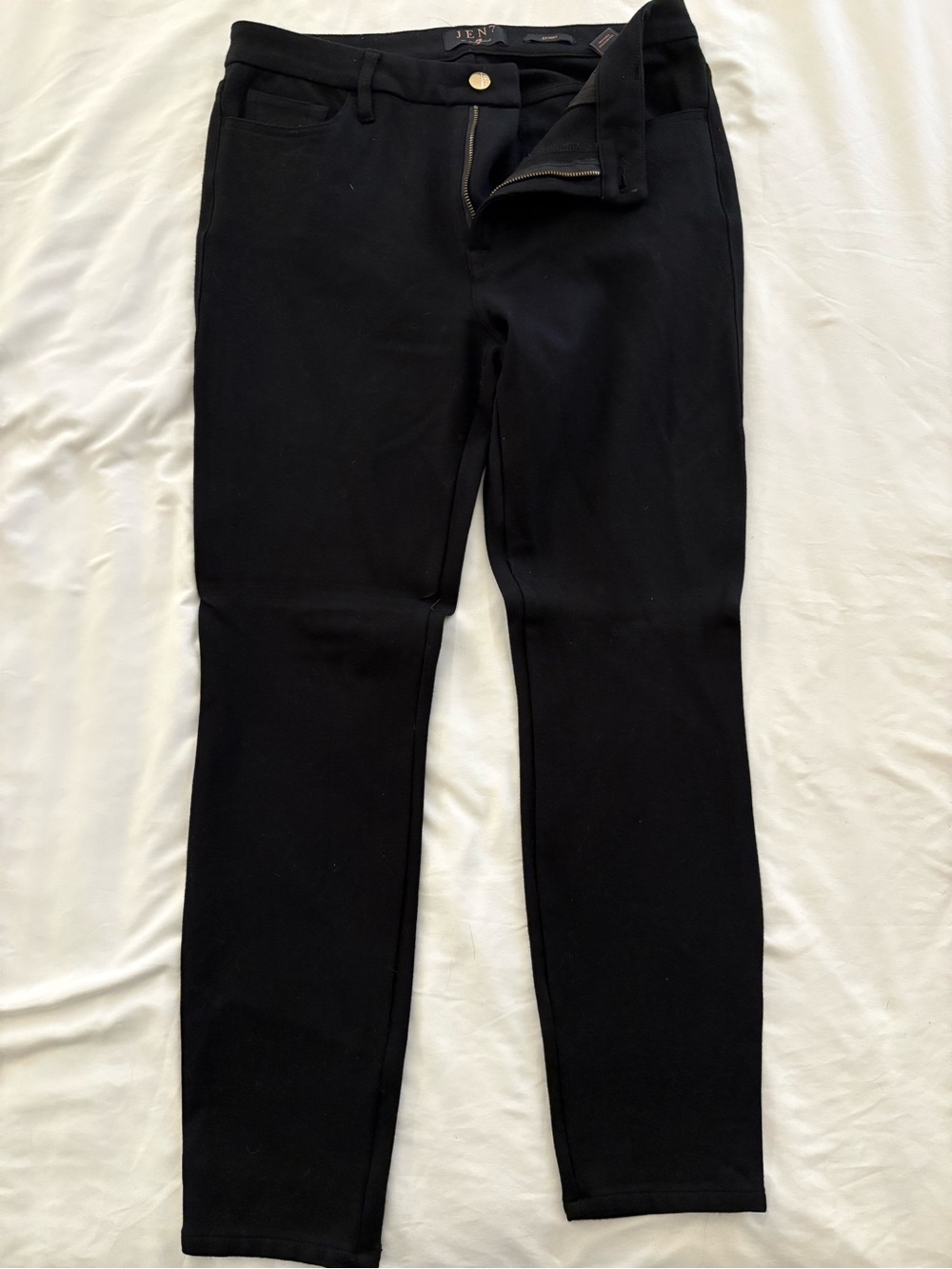 7 For All Mankind Black Stretch Chinos - Women's Slim